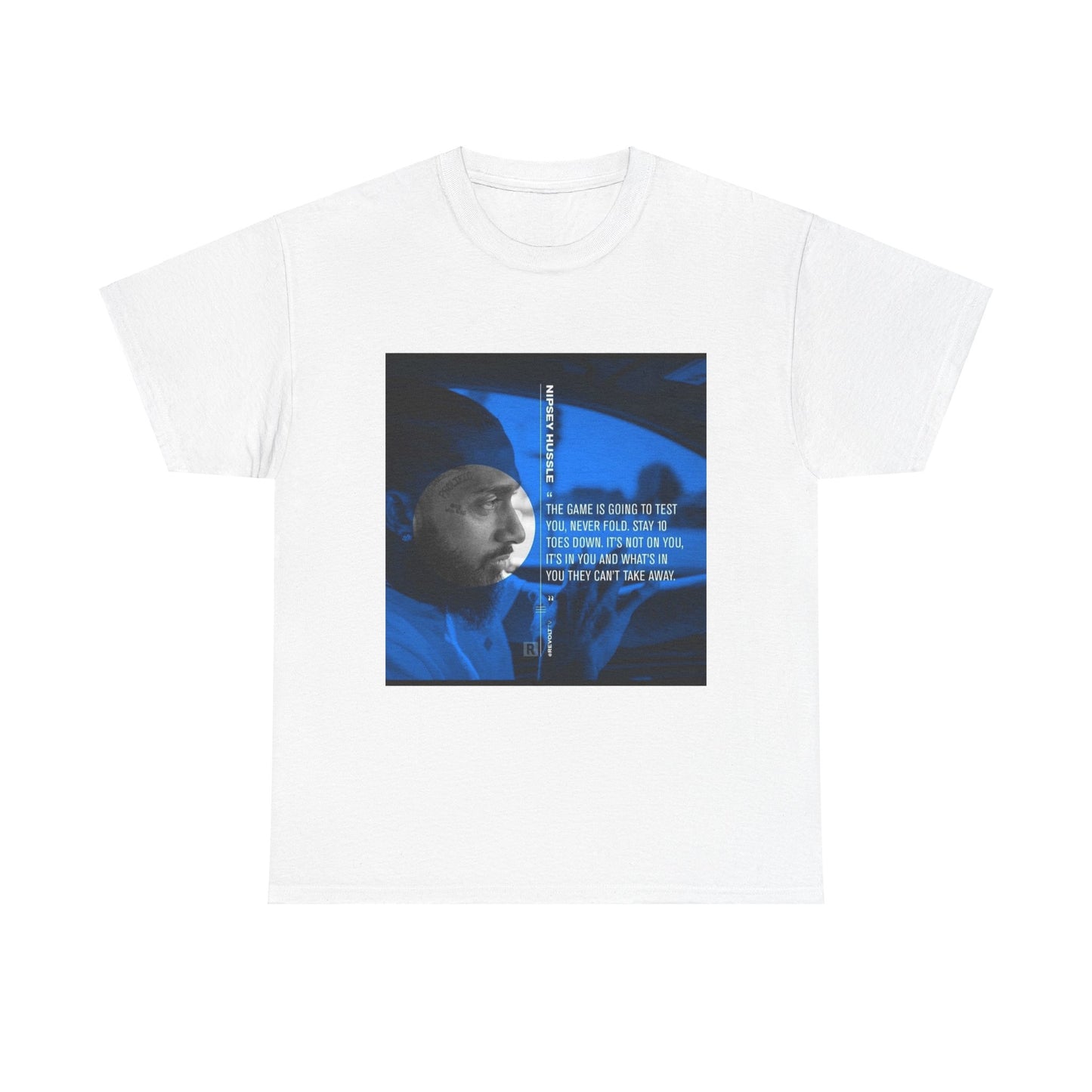 Nipsey Hussle Never Fold Heavy Cotton Tee