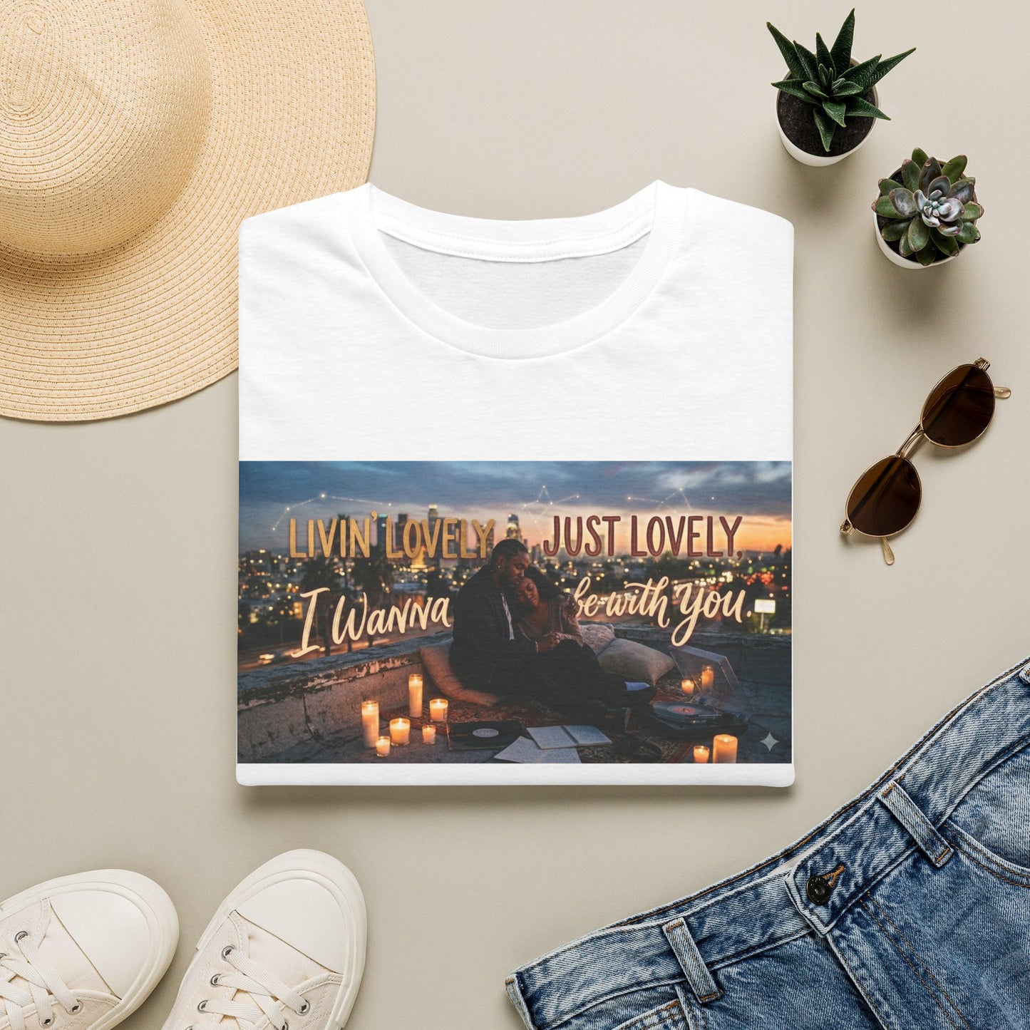 "Livin' Lovely, Just Lovely" Graphic T-Shirt