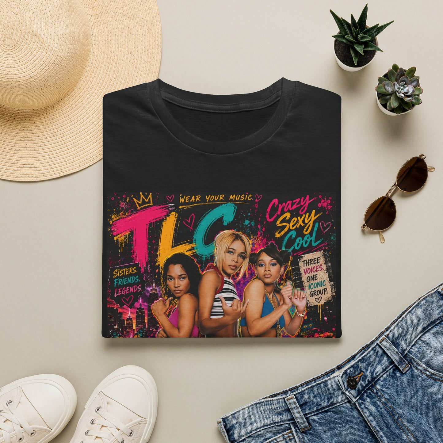 TLG Retro Girl Band Tee — "Crazy Sexy Cool" Vintage R&B Graphic T-Shirt