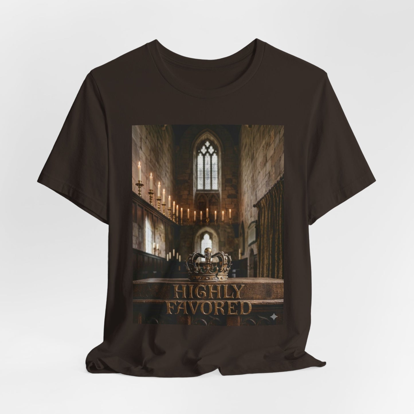 Highly Favored Tee — Cracked Crown T‑Shirt