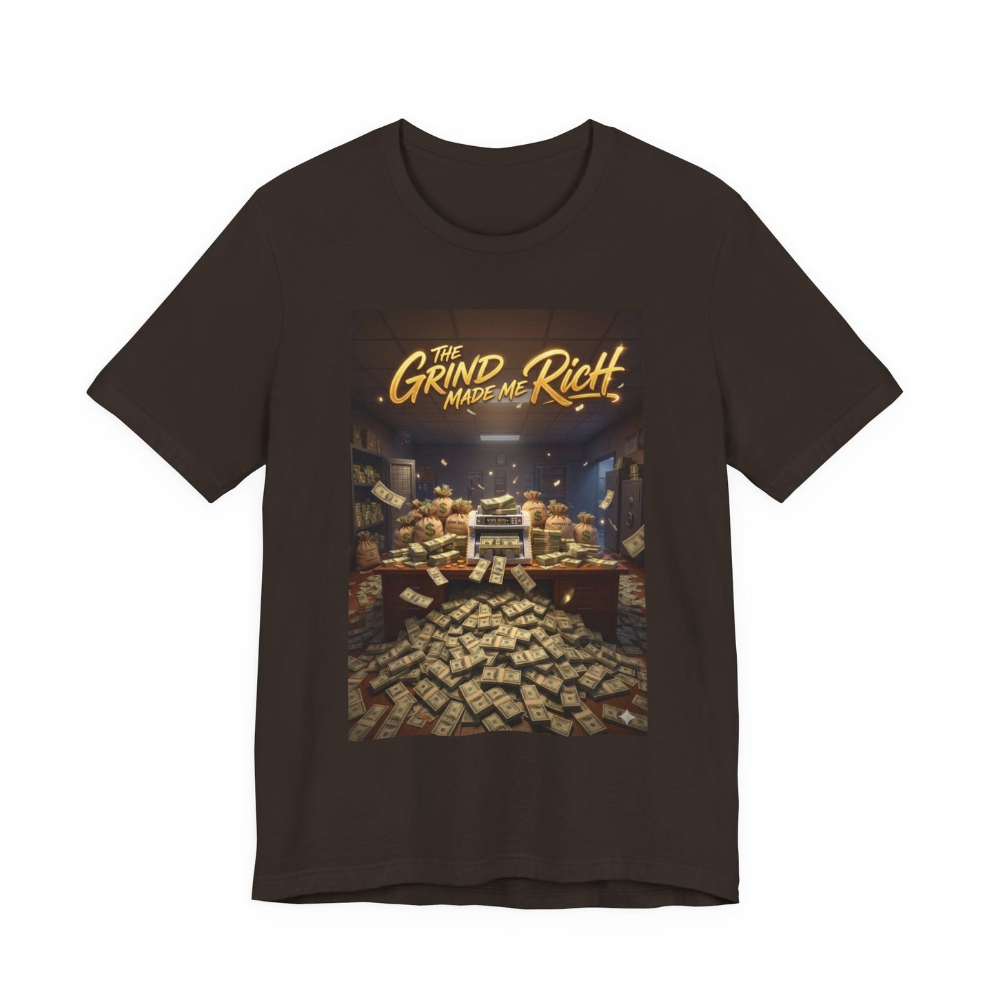 Motivational Money Grind T‑Shirt — “The Grind Made Me Rich” Graphic Tee