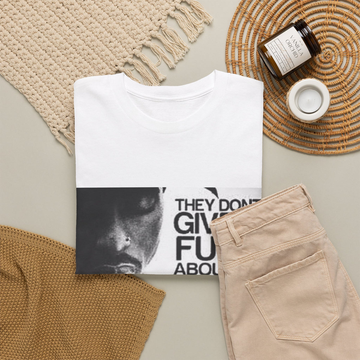 Tupac They Don't Give a F About Us Cotton Tee