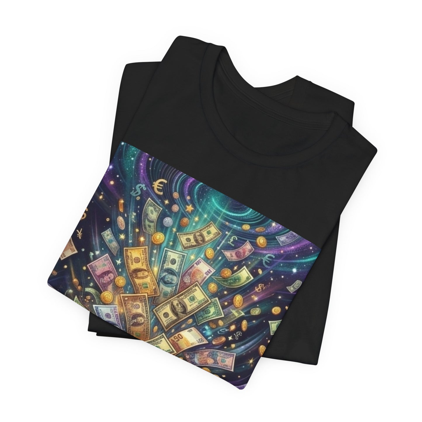 Money Rain Graphic Tee — Cash Shower Illustration T‑Shirt