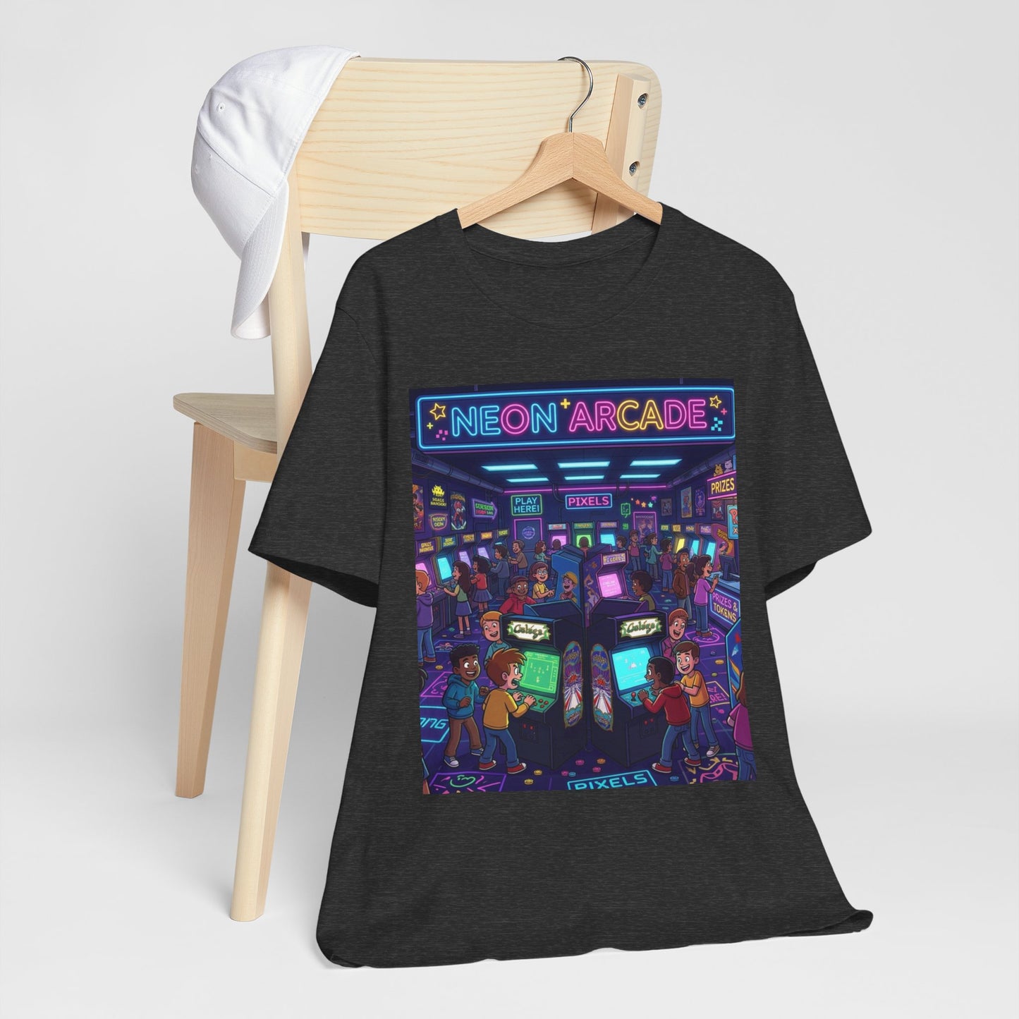 Arcade Tee — Neon Arcade Retro Gaming Graphic T-Shirt