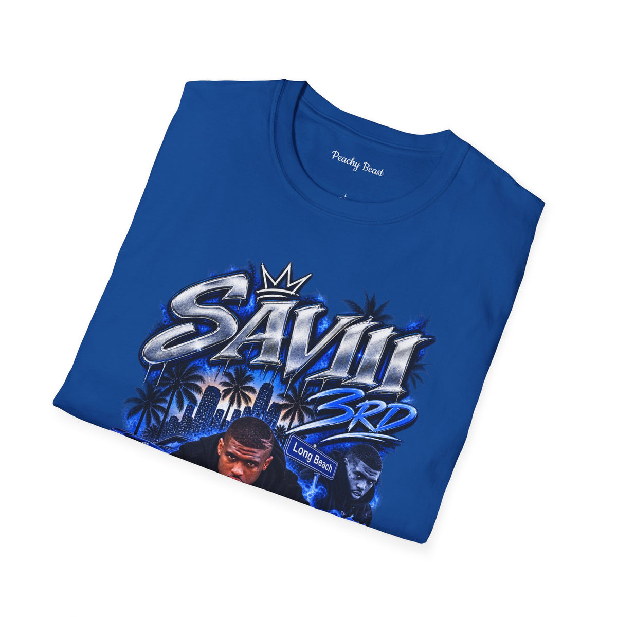 Saviii 3rd Long Beach Graphic T-Shirt — West Coast Rap Tribute