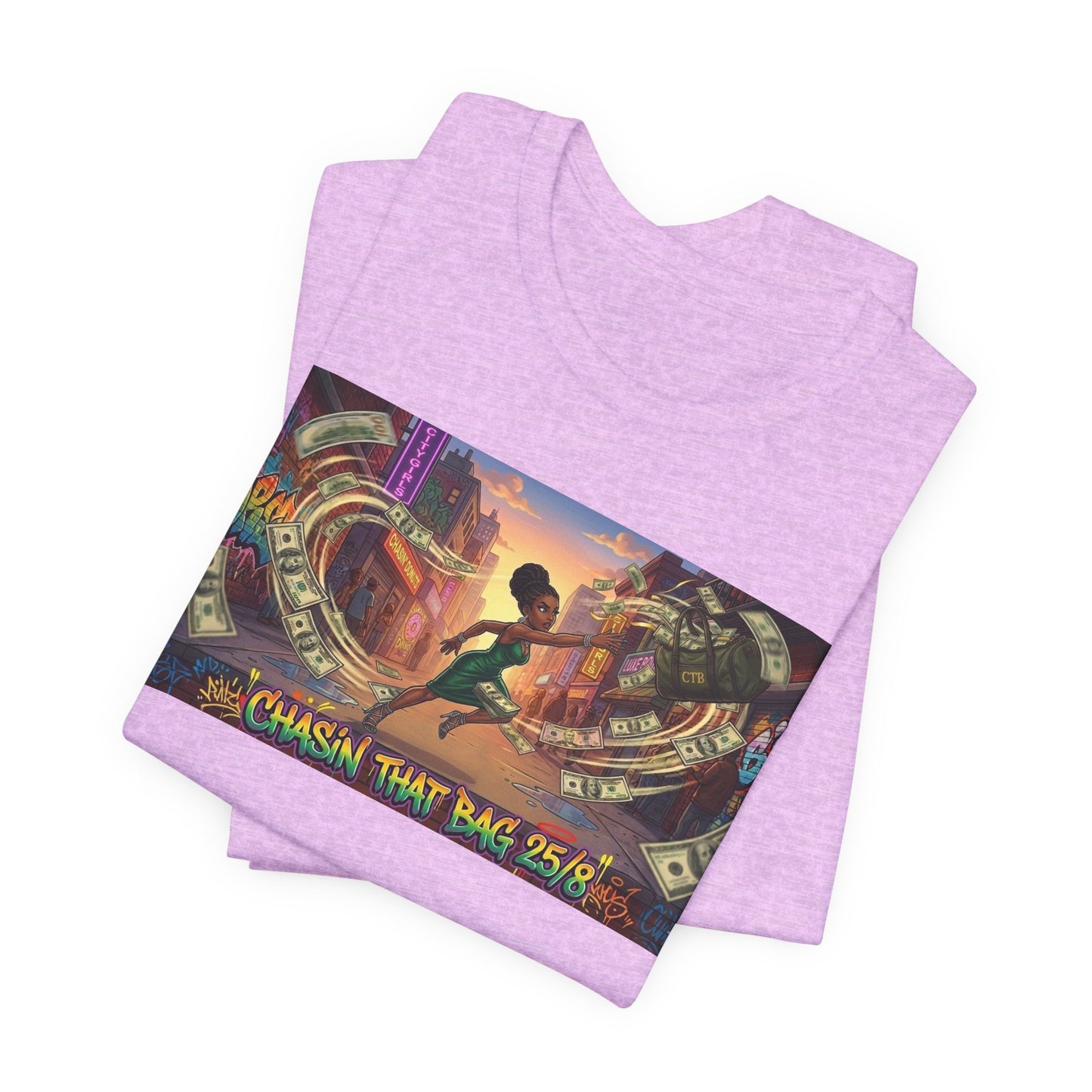 "Chasin' That Bag" Graphic Tee — Urban Retro Vibes