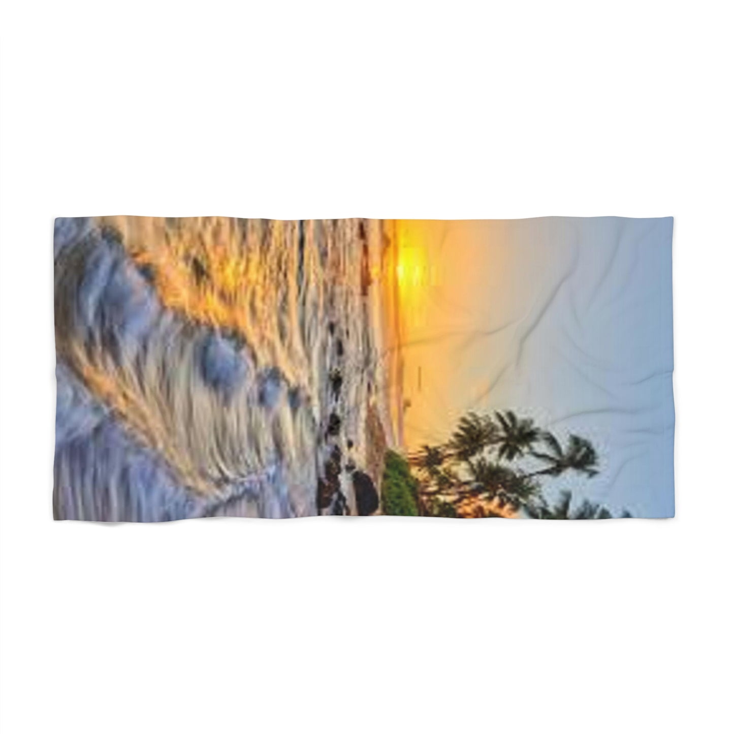 Tropical Sunset Beach Towel, Summer Essentials, Travel Towels, Poolside Relaxation, Vacation Gift, Beach Day Must-Have