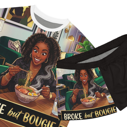 Broke But Bougie Women’s Short Pajama Set — Cozy Graphic Sleepwear