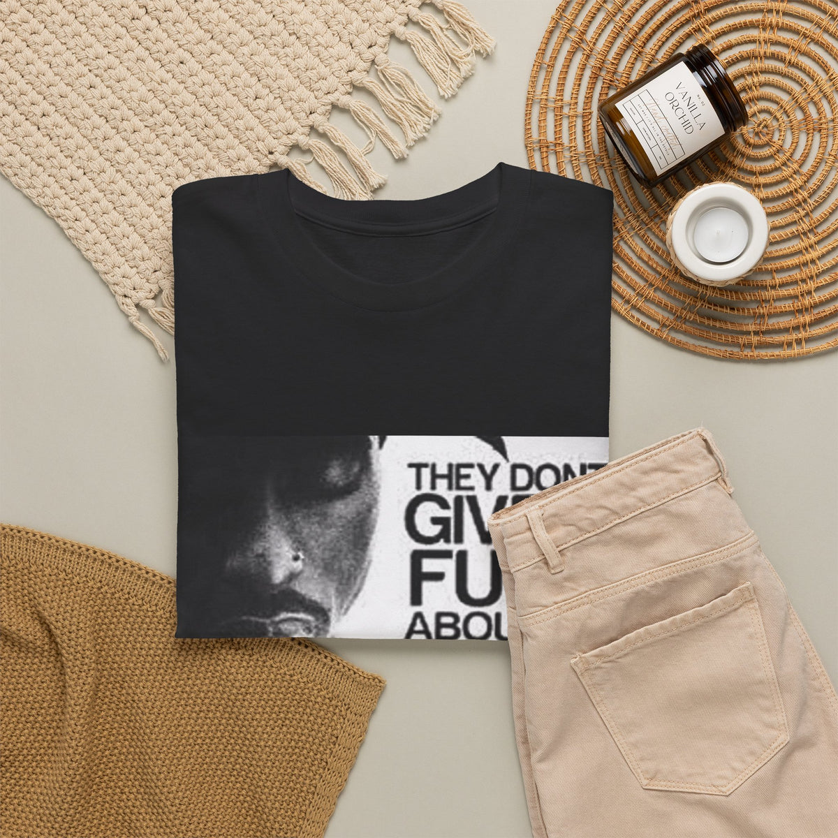 Tupac They Don't Give a F About Us Cotton Tee