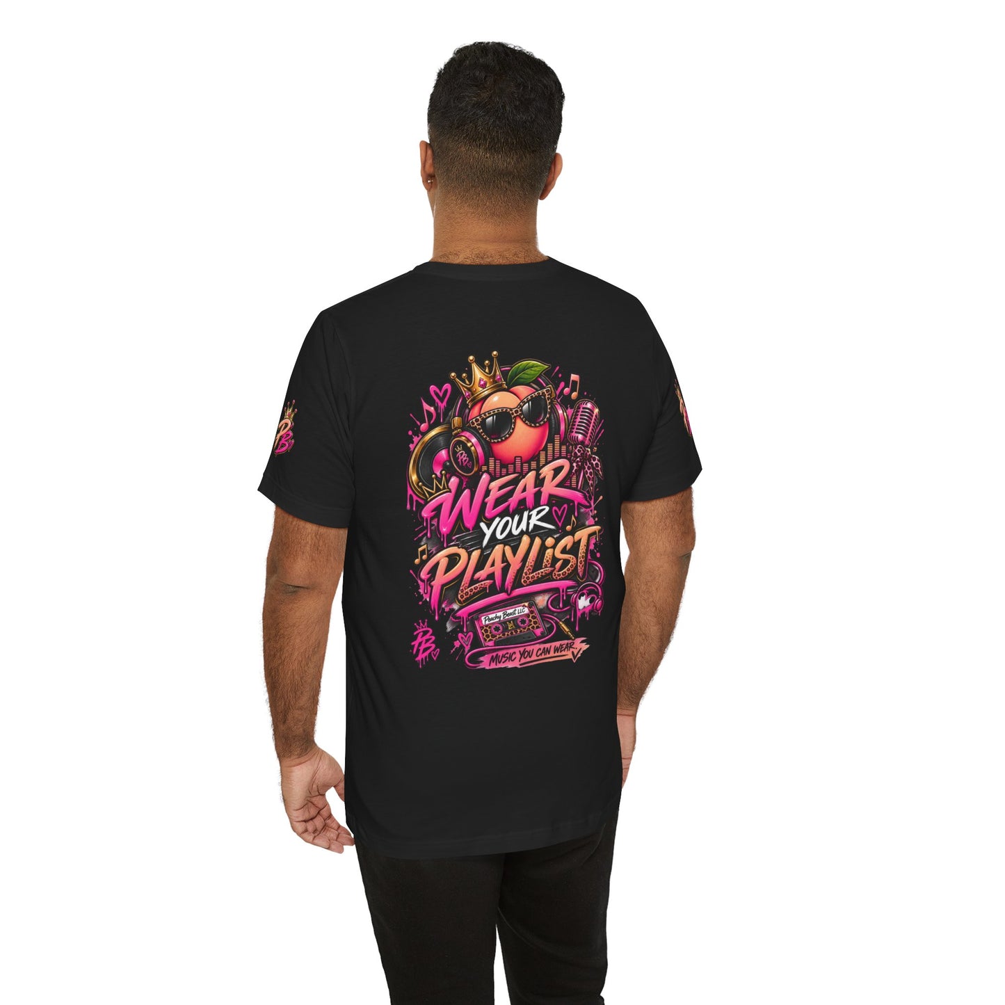 Wear Your Playlist Tee — Retro Peachy Beast Graphic T‑Shirt