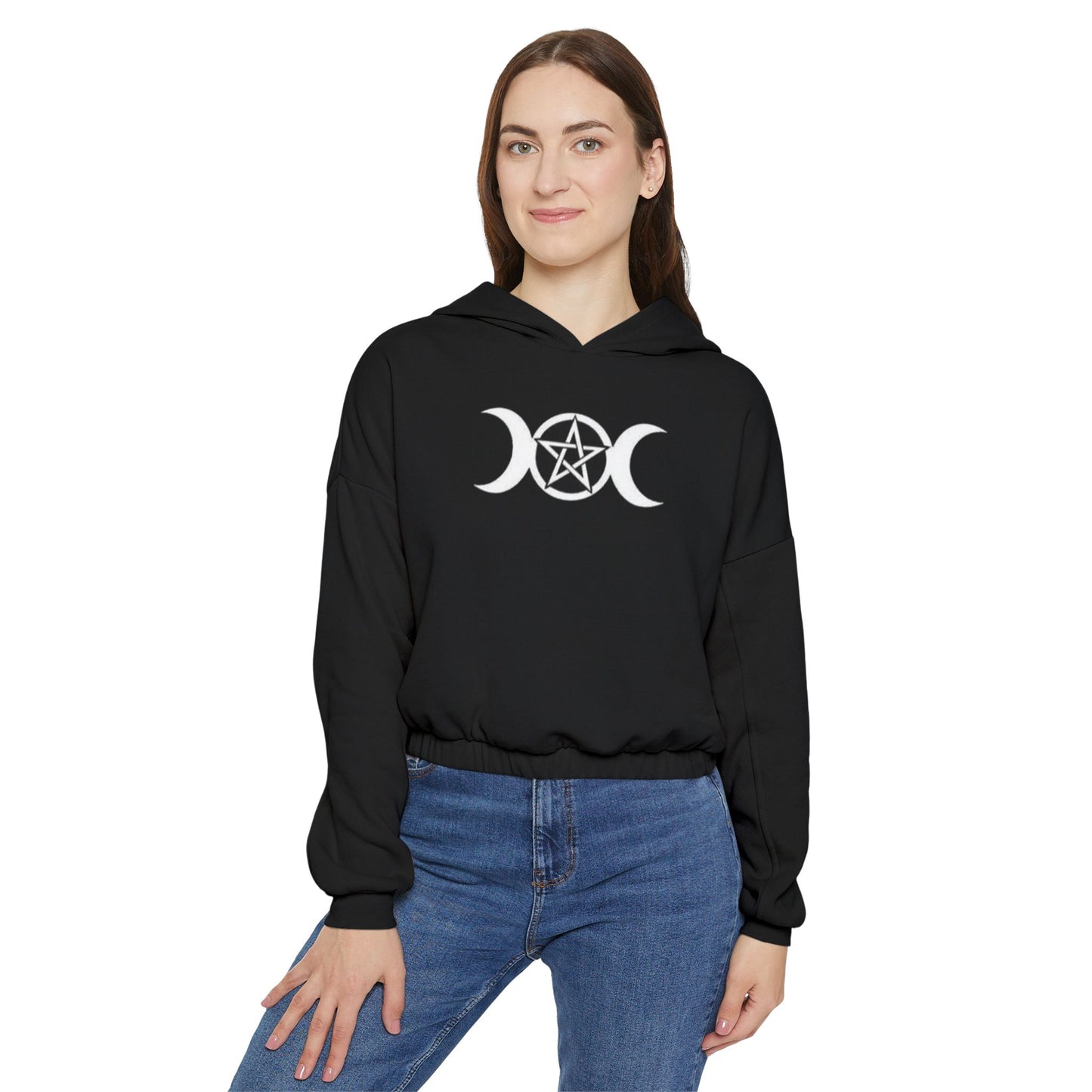 Triple Goddess Moon Cinched Bottom Hoodie