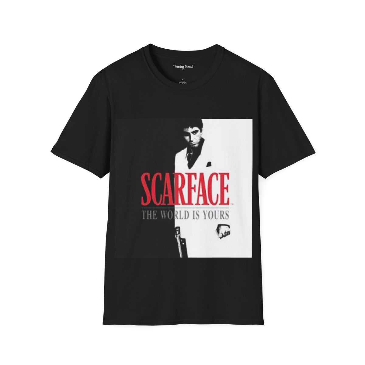 Scarface Graphic T-Shirt — "The World Is Yours" Movie Poster Tee