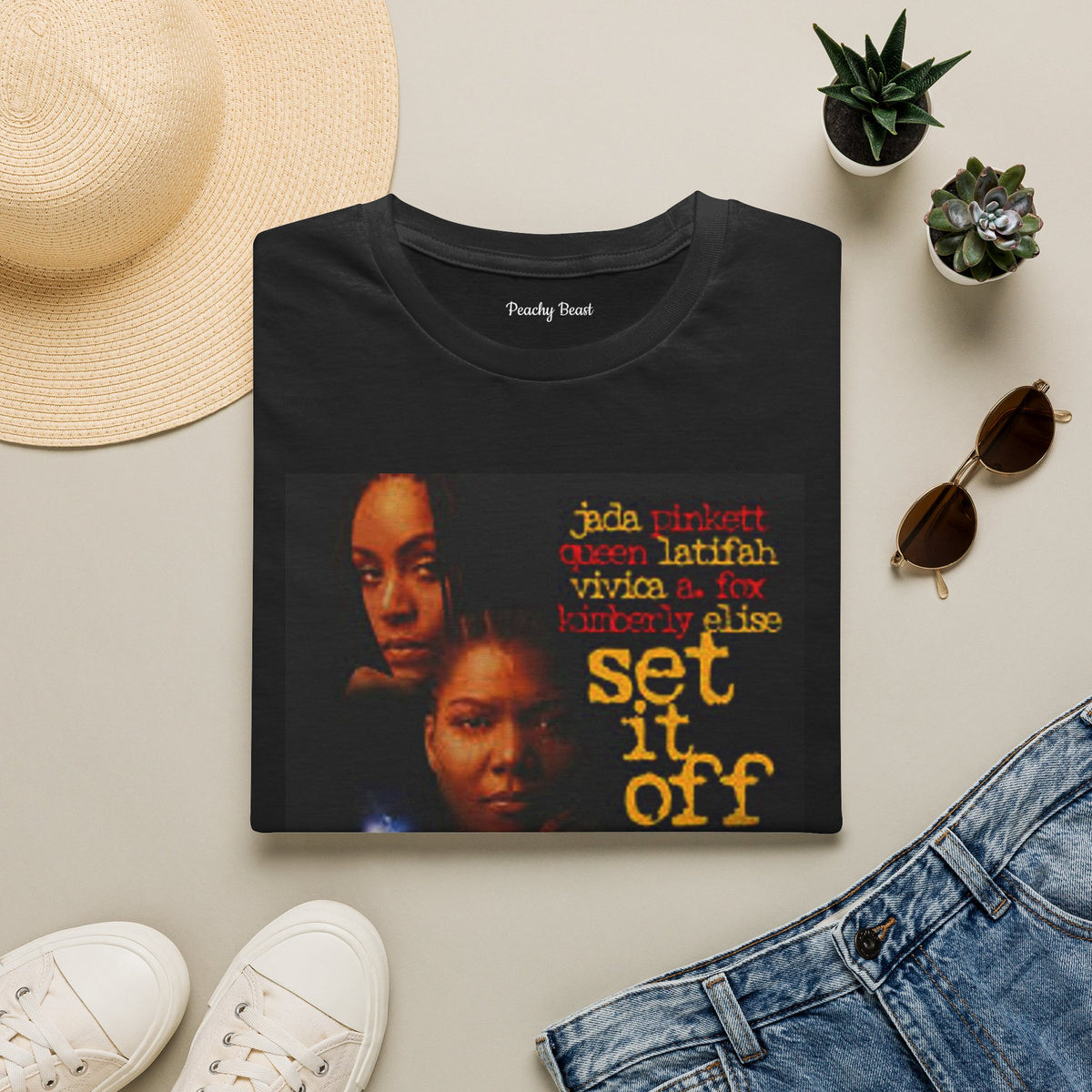 Set It Off Movie T‑Shirt — 1996 Classic Poster Tee (Jada Pinkett, Queen Latifah)
