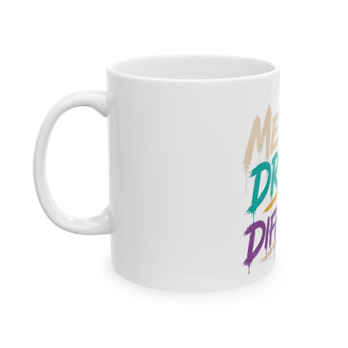 Melanin Drips Different Ceramic Mug – Inspirational Black Pride Coffee Cup (11oz)