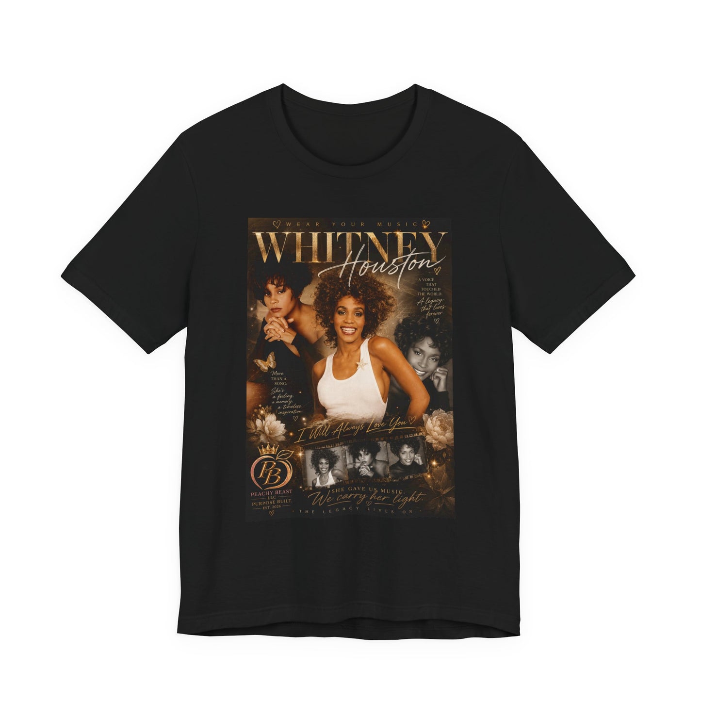 Whitney Houston Tribute Tee — Vintage Photo Music Fan Shirt