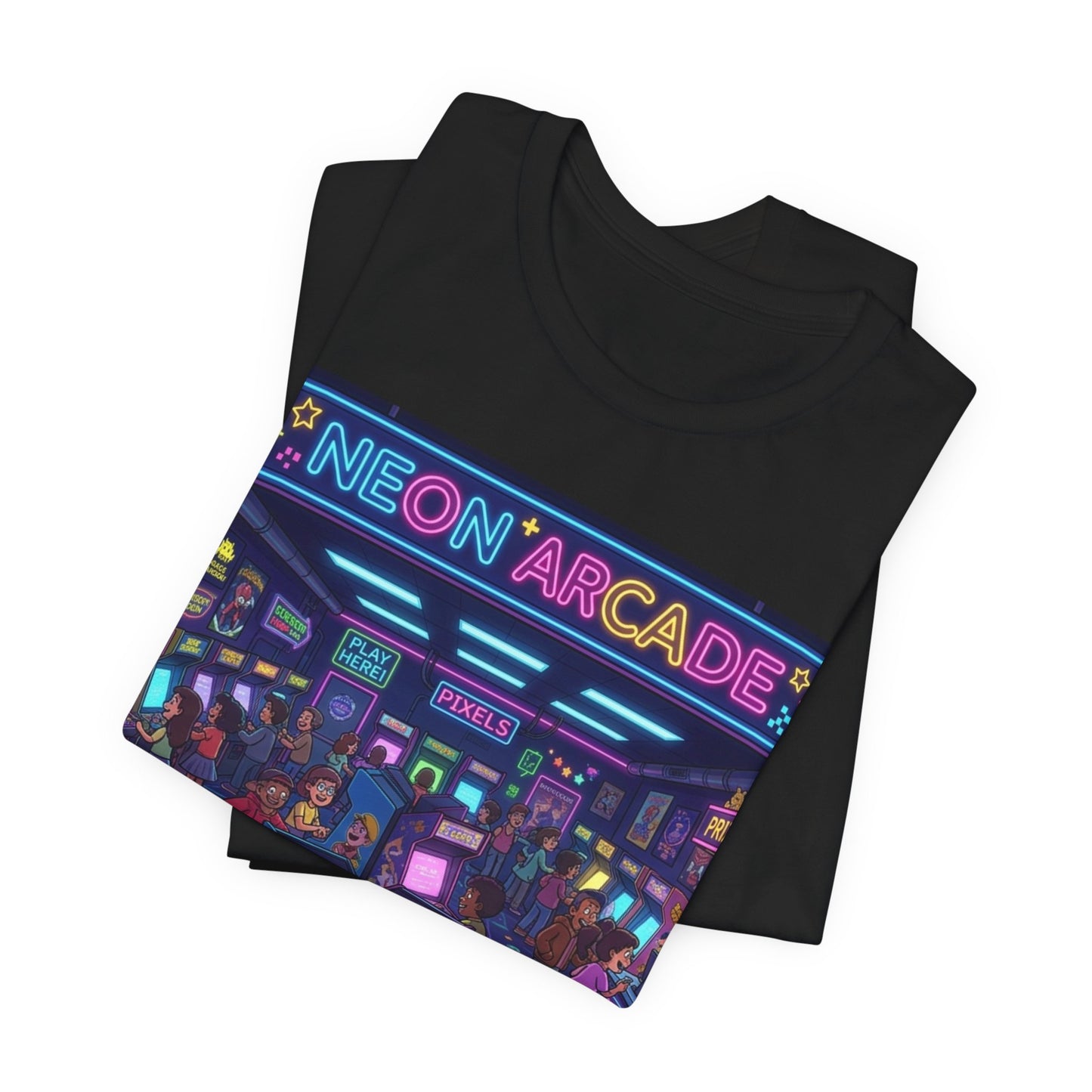 Arcade Tee — Neon Arcade Retro Gaming Graphic T-Shirt